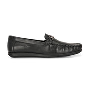 Men Premium Leather Black Slip On Loafer (V-Class-11-Black)