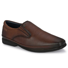 Men Premium Leather Brown Slip-On Formal Shoes (Port-02)