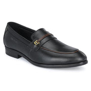 Men Premium Leather Black Slip-On Formal Shoes (Indigo-06-Black)
