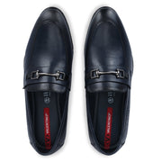 Men Premium Leather Blue Slip-On Formal Shoes (Indigo-10-Blue)