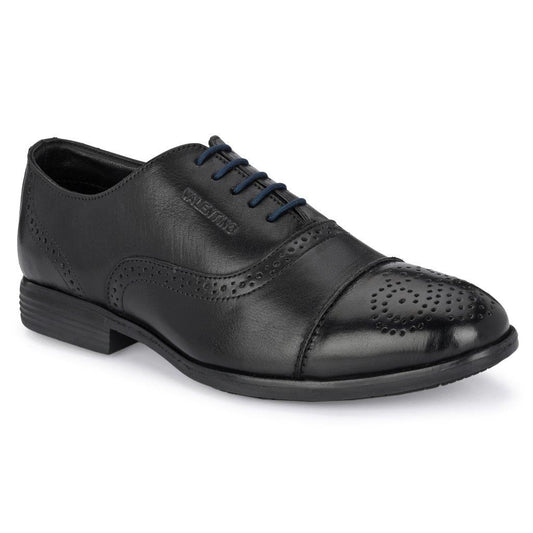 EXICOM-65 MEN LEATHER BLACK FORMAL LACE UP DERBY