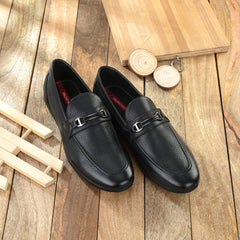 Men Premium Leather Slip-On Formal Shoes (Astra-31-Black)