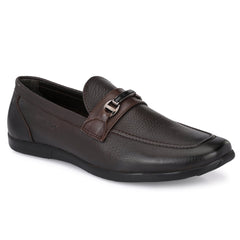 Men Premium Leather Slip-On Formal Shoes (Astra-31-Brown)