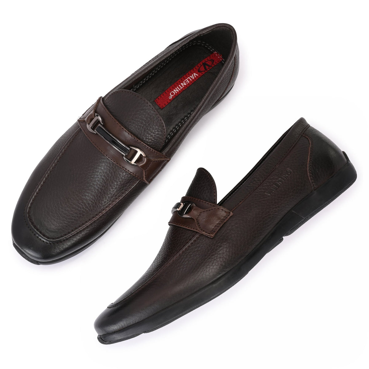 Men Premium Leather Slip-On Formal Shoes (Astra-31-Brown)