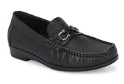 Men Premium Leather Black Casual Slip On Shoe (Churchil-02-Black)