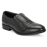 Men Premium Leather Black Slip-On Formal Shoes (Charlie-11-Black)