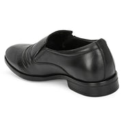 Men Premium Leather Black Slip-On Formal Shoes (Charlie-11-Black)