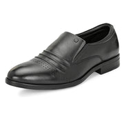 Men Premium Leather Black Slip-On Formal Shoes (Charlie-11-Black)