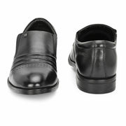 Men Premium Leather Black Slip-On Formal Shoes (Charlie-11-Black)