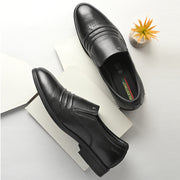 Men Premium Leather Black Slip-On Formal Shoes (Charlie-11-Black)