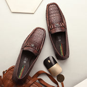 Men Premium Leather Brushoff Casual Slip On Driving Loafers (Emporio-28-Brushoff)