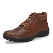Men Premium Leather Brown Lace-Up Casual Boots (NonStop-80-Brown)