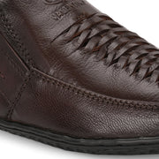 Men Premium Leather Brown Slip-On Formal Shoes (CityWalker-40-Brown-Choco)