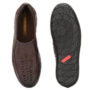 Men Premium Leather Brown Slip-On Formal Shoes (CityWalker-40-Brown-Choco)