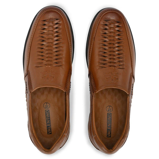 Men Premium Leather Tan Slip-On Formal Shoes (Rome-40)