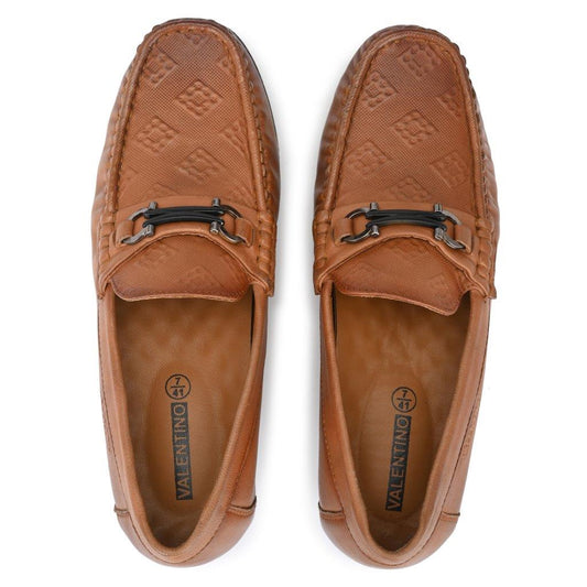 Men Premium Leather Cognac Casual Slip On Shoe (Maik-02)