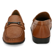 Men Premium Leather Cognac Casual Slip On Shoe (Churchil-02-Cognac)