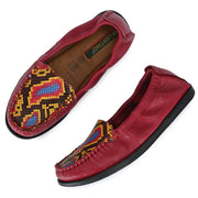 Women Premium Leather Red Slip On Flexible Loafer (W-Flexy-20-Red)