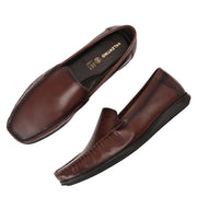 Men Premium Leather Brown Slip On Loafer (V-Class-01-Brown)