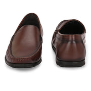 Men Premium Leather Brown Slip On Loafer (V-Class-01-Brown)