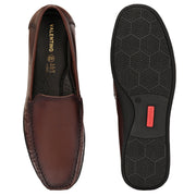 Men Premium Leather Brown Slip On Loafer (V-Class-01-Brown)