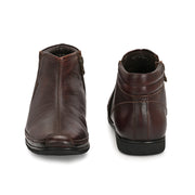 Men Premium Leather Brushoff Side Zipper Ankle Boot (Gateway-86-Brushoff)