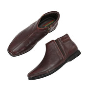 Men Premium Leather Brushoff Side Zipper Ankle Boot (Gateway-86-Brushoff)