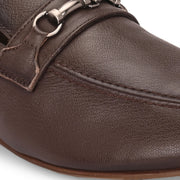 Men Premium Leather Brown Slip On Shoes (WalkFree-21-Brown)