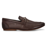 Men Premium Leather Brown Slip On Shoes (WalkFree-21-Brown)