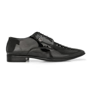 West Port Men Synthetic Patent Lace-Up Party Wear Shoes (M-BT-50-Black)