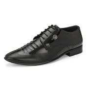 West Port Men Synthetic Patent Lace-Up Party Wear Shoes (M-BT-50-Black)