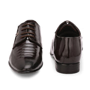 West Port Men Synthetic Patent Lace-Up Party Wear Shoes (M-BT-50-Brown)