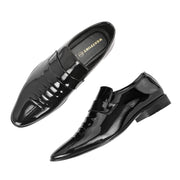 West Port Men Synthetic Patent Slip-On Party Wear Shoes ( M-BT-03-Black)