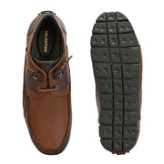 Men Premium Leather Casual Derby Shoes (Creative-55-Tan-Brown)