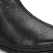 Men Premium Leather Black Side Zipper Ankle Boot (Gateway-86-Black)