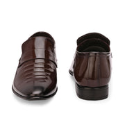 West Port Men Synthetic Patent Slip-On Party Wear Shoes (M-BT-03-Brown)