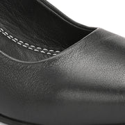 Women Premium Leather Block Heel Pump  (W-Alice-10-Black)