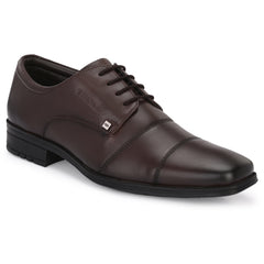 Men Premium Leather Brown Lace-Up Formal Derby Shoes (Newgen-52)