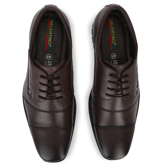 Men Premium Leather Brown Lace-Up Formal Derby Shoes (Newgen-52)