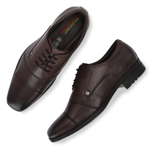 NEWGEN-52 BROWN MEN LEATHER DERBY SHOES