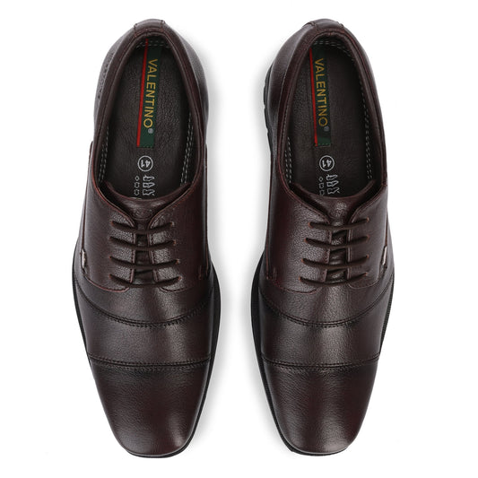 Men Premium Leather Brushoff Lace-Up Formal Derby Shoes (Newgen-50)