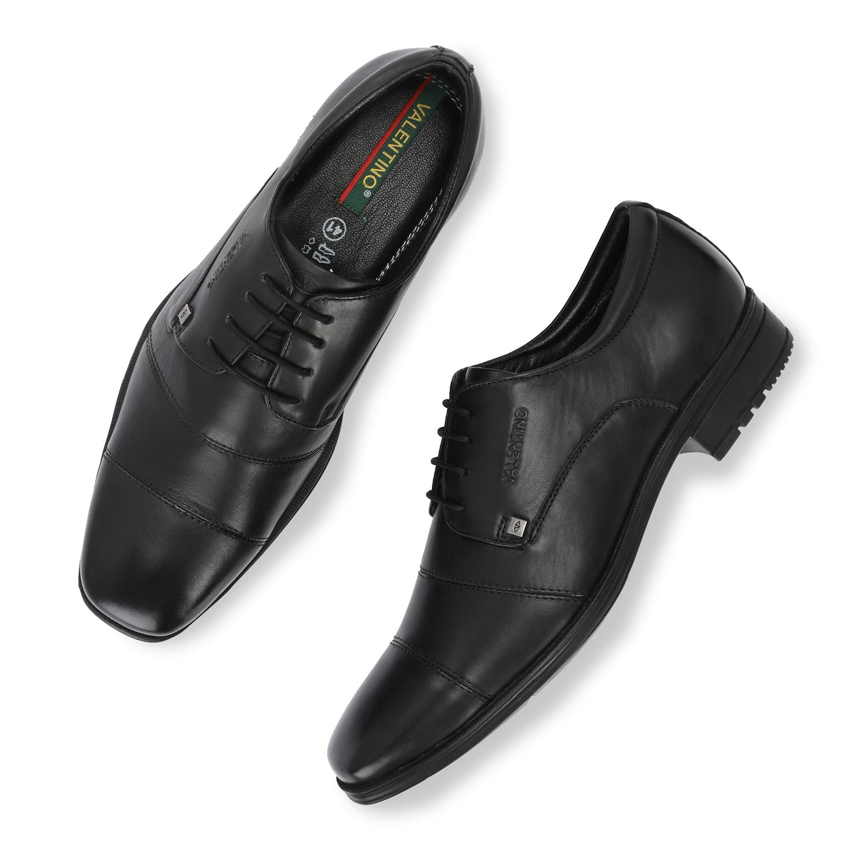 Men Premium Leather Black Lace-Up Formal Derby Shoes (Newgen-50)