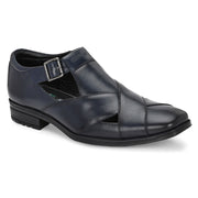 Men Premium Leather Navy Casual Sandals (NewTop-80-Navy)