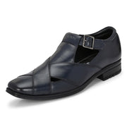 Men Premium Leather Navy Casual Sandals (NewTop-80-Navy)