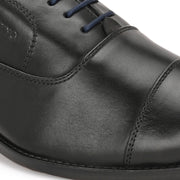 Men Premium Leather Black Lace Up Formal Oxford Shoes (Winston-65-Black)