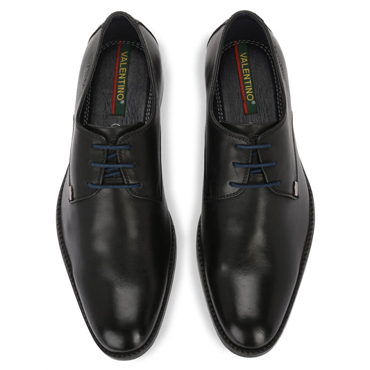 ORIGO-50-BLACK MEN LEATHER DERBY SHOES