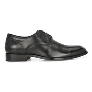 Men Premium Leather Black Lace-Up Formal Derby Shoes (Winston-50-Black)