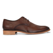 Men Premium Leather Brown Lace-Up Formal Derby Shoes (Winston-50-Brown)