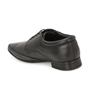 Men Premium Leather Black Lace-Up Formal Derby Shoes (California-70-Black)