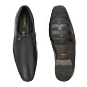Men Premium Leather Black Slip-On Formal Shoes (California-20-Black)
